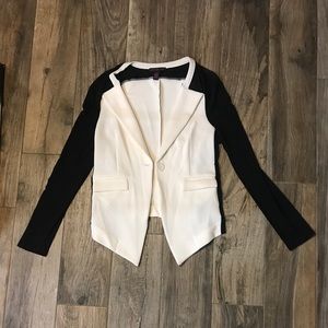 Black and white blazer